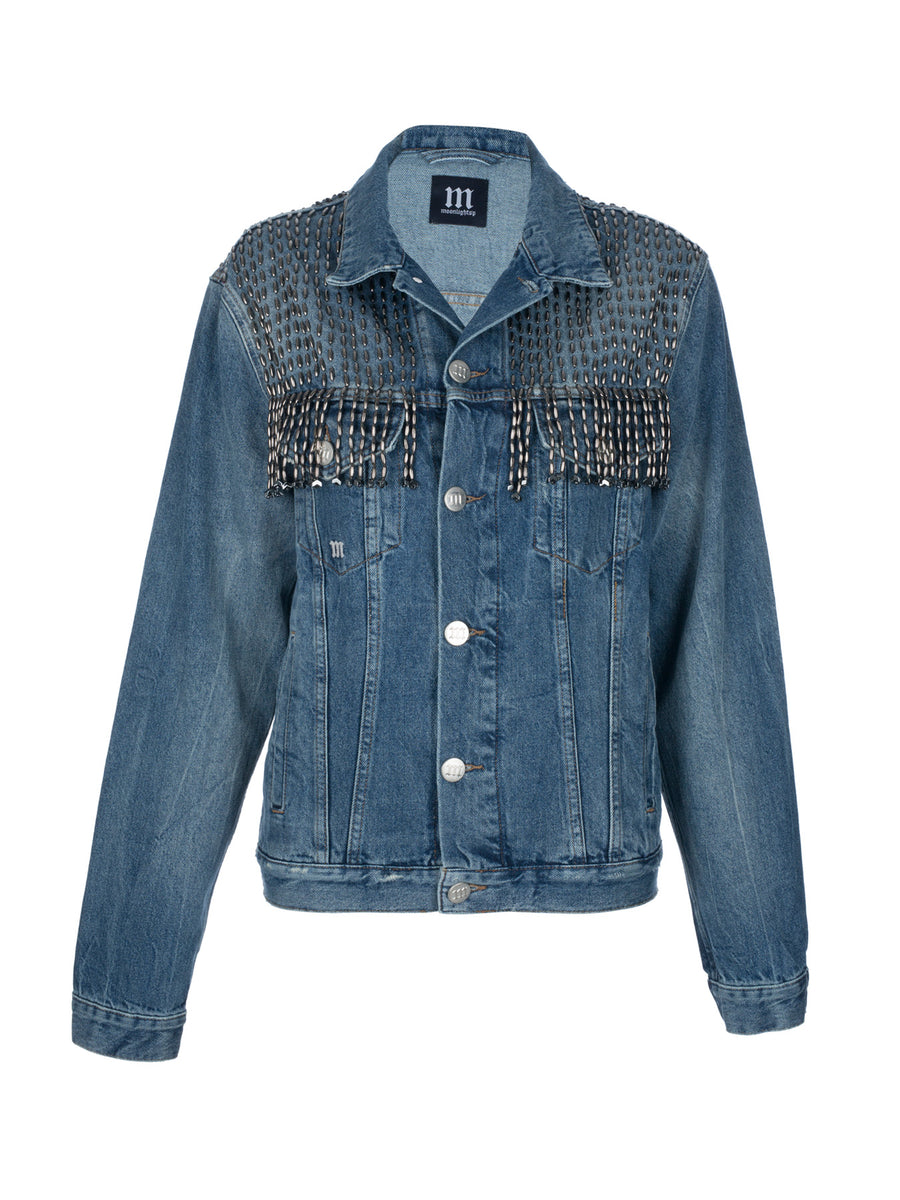 Bead Detail Denim Jacket